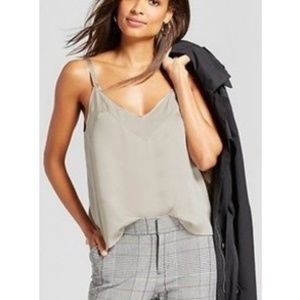 Satin Cami NEW** ivory gray XXL